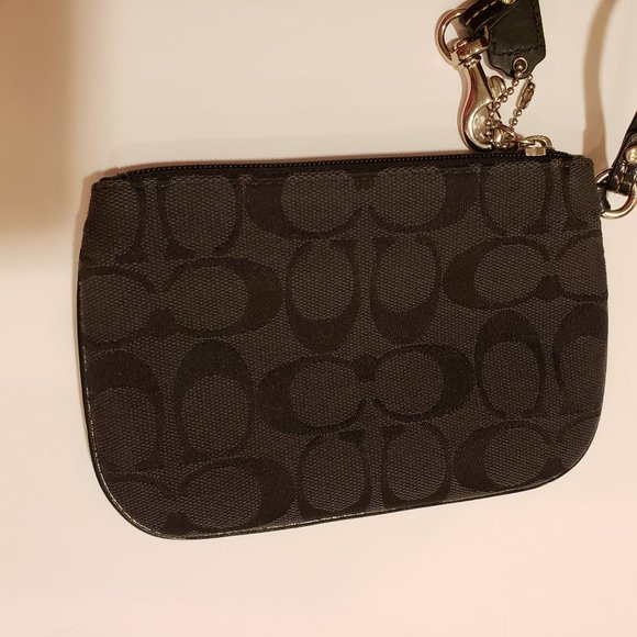Coach Black Wristlet with Signature Canvas - Picture 4 of 15